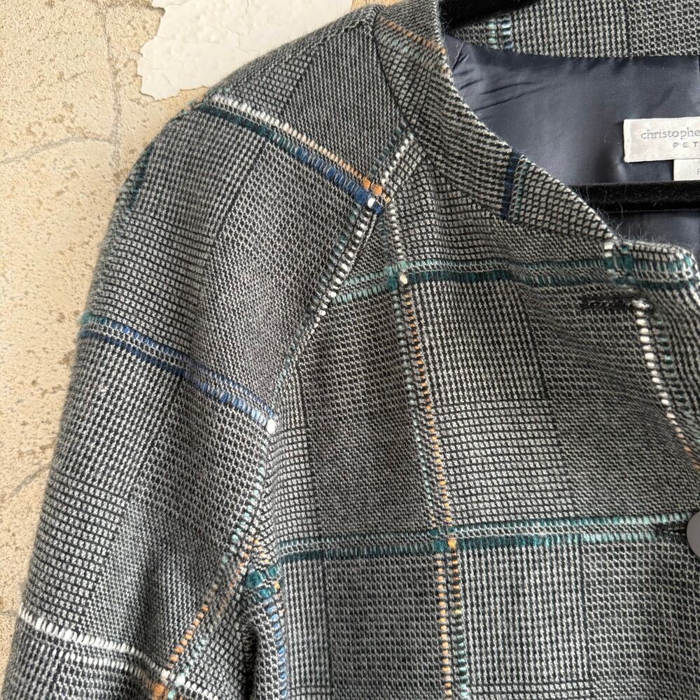 Vtg Plaid Utility Jacket Boxy Crop Fit Womens Petite L Modern Heritage Shacket - Picture 5 of 10
